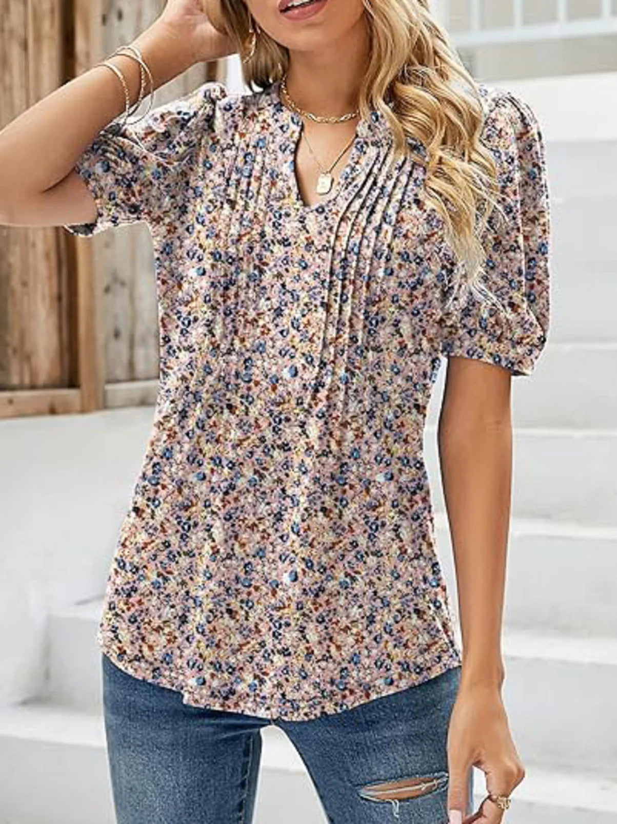 Womens Tunic Tops V Neck Shirts  Tops