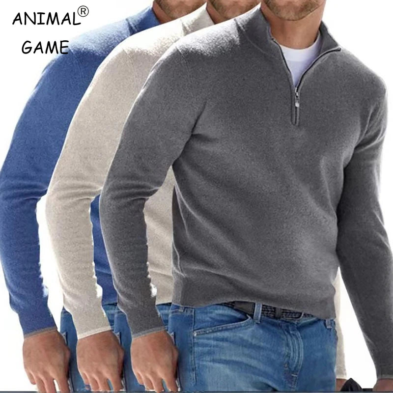 Men's Half Zipper Casual Sweater