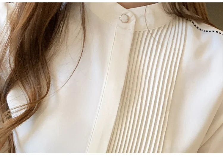 Long Sleeve Chiffon Blouse Shirt Tops Blouse Women