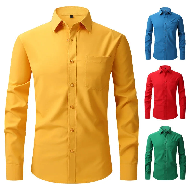 Men's White Blue Yellow Red High Quality Shirts