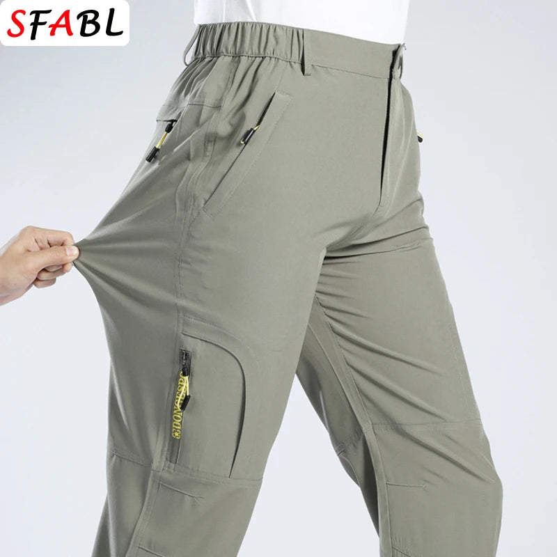 Stretch Thin Breathable Pants Men Outdoor Sports Pants