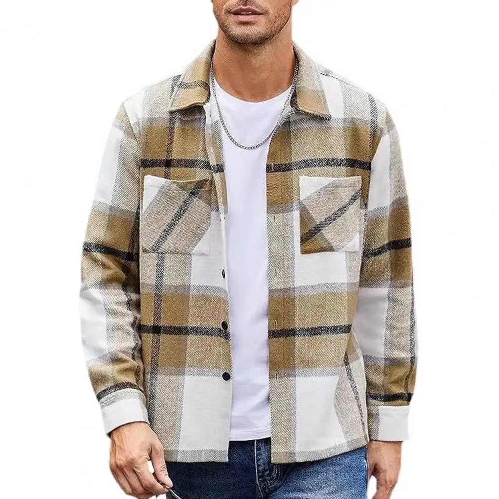 Men Vintage Shirt Jacket