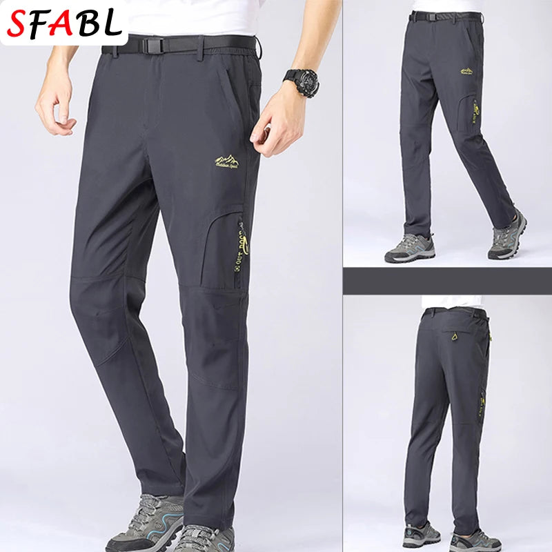 Stretch Thin Breathable Pants Men Outdoor Sports Pants